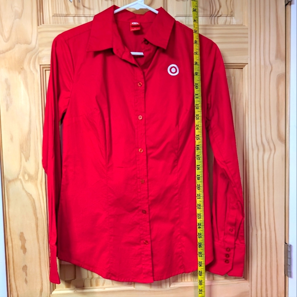 Target Team Member Red Button-Up Shirt, Women's Small, Official Merch